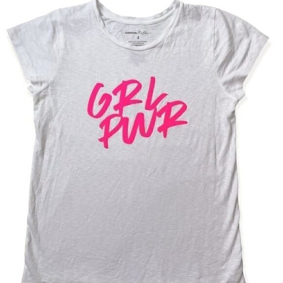 GIRL POWER Express One Eleven Short Sleeve T Women’s M Neon Pink Graphic - Picture 1 of 7